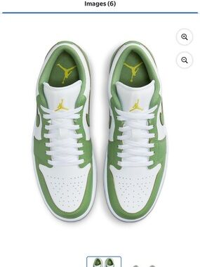 NIB Nike Air Jordan Low - White/Green Men's Sneakers size 9